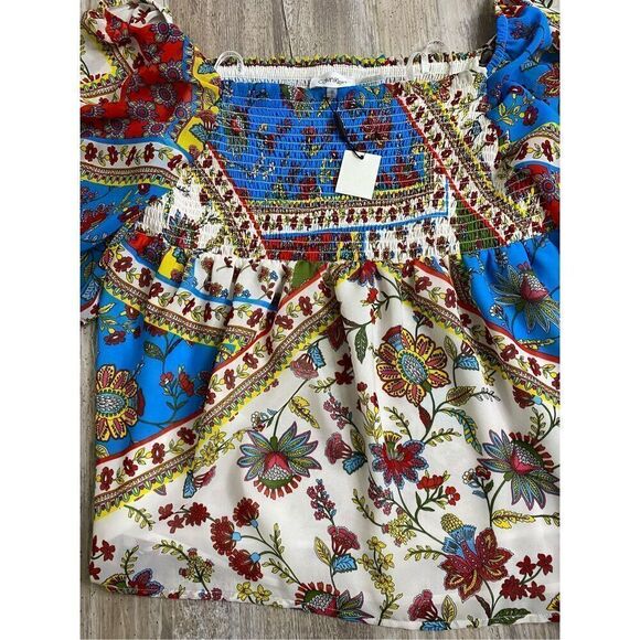 Calvin Klein Boho Blouse Shirt Size M - Picture 3 of 3